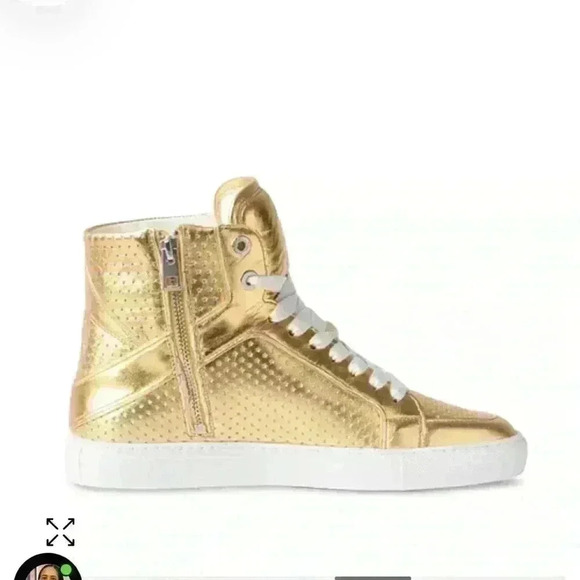 Zadig & Voltaire Women's High Flash Vintage High Top Sneakers size 40 - Picture 3 of 9